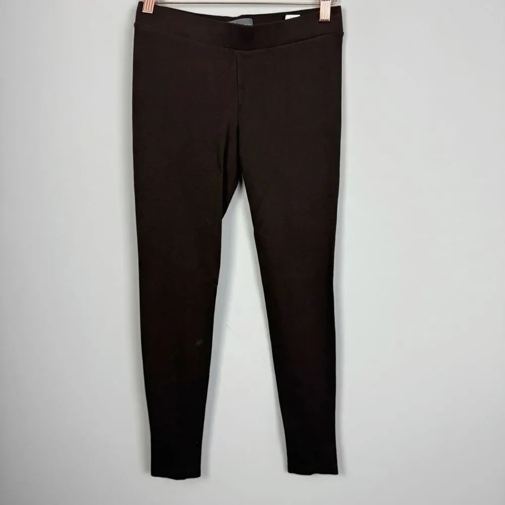 VINCE | Dark Brown Pull On Ponte Knit Leggings Back Seam Women’s Size Small - Picture 2 of 9